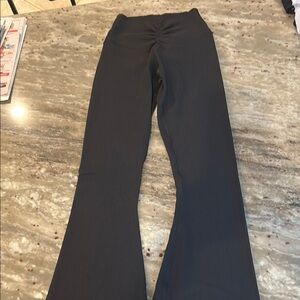 Aerie Black Flared Leggings with Wide Waistband